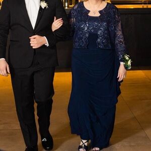 Alex Evenings Midnight Blue Lace Dress